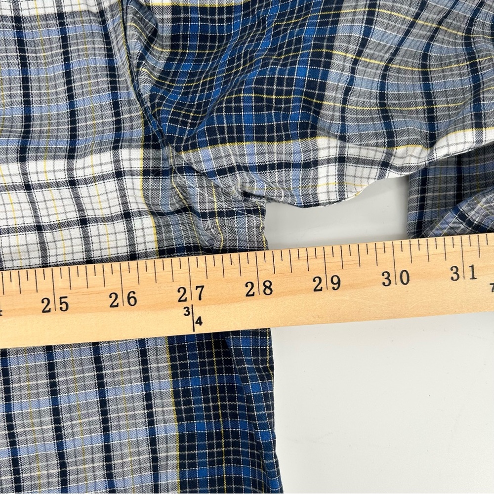 Chaps Ralph Lauren Shirt Mens 2XL Blue Plaid Button Up‎ Workwear Heritage - Picture 6 of 8